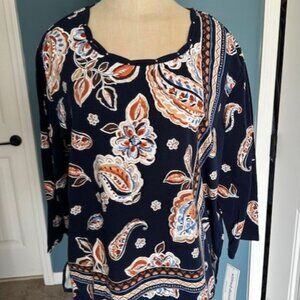 NWT Women's Alfred Dunner Cotton top size L